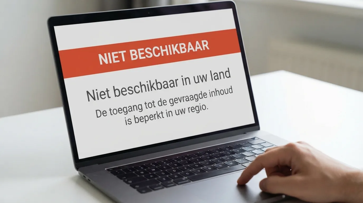 Een waarschuwingsscherm van de Neosurf-gokpagina geopend vanuit Nederland