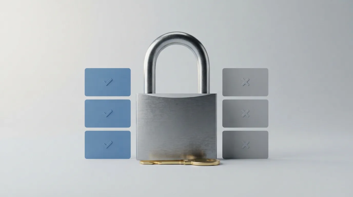 Twee kolommen logo's gescheiden door een slot-icoon: links vergunde Nederlandse casino's, rechts buitenlandse aanbieders