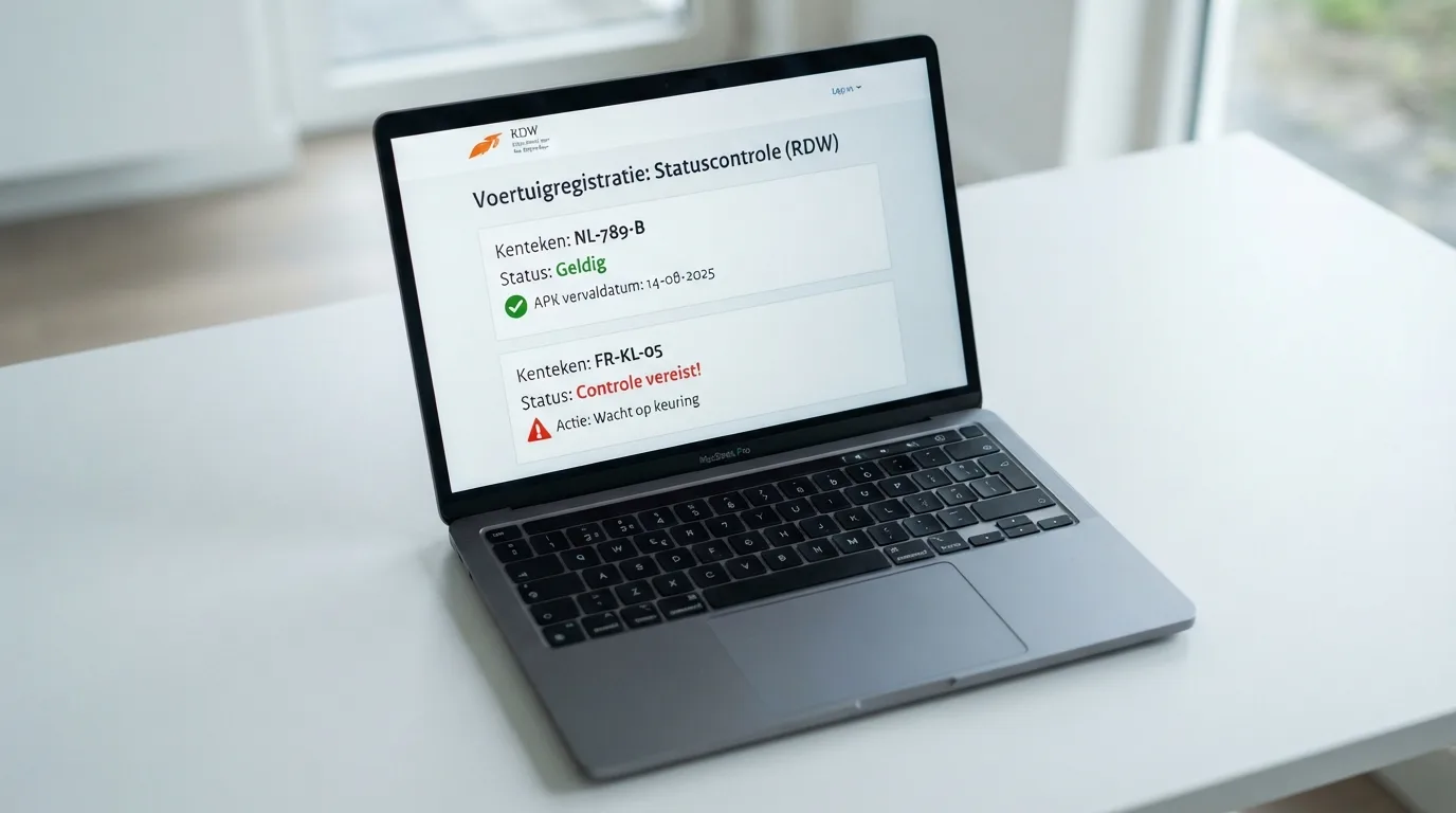 Een document met het Ksa-logo naast een waarschuwingssymbool op een computerscherm.